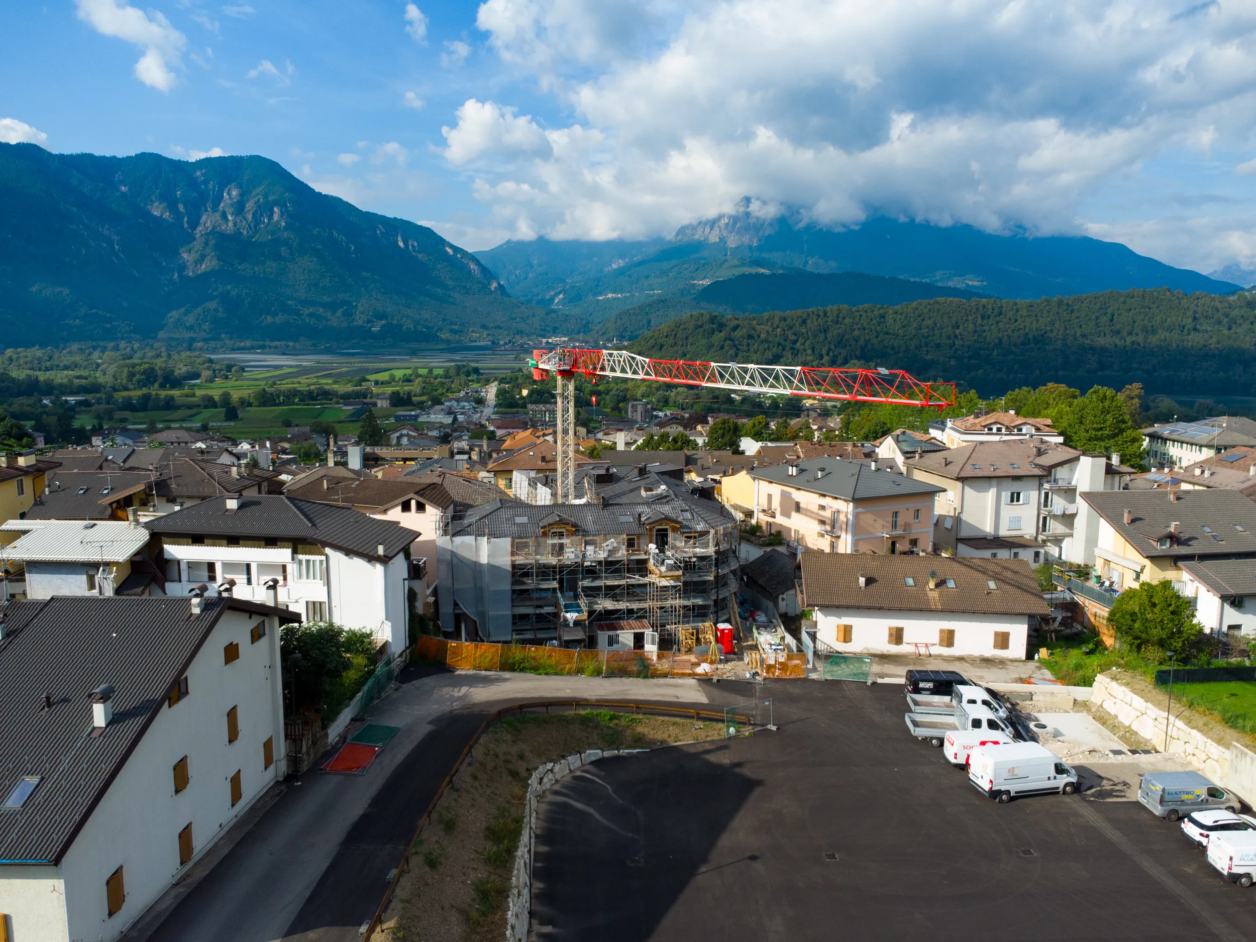 fotografo trentino cantiere drone