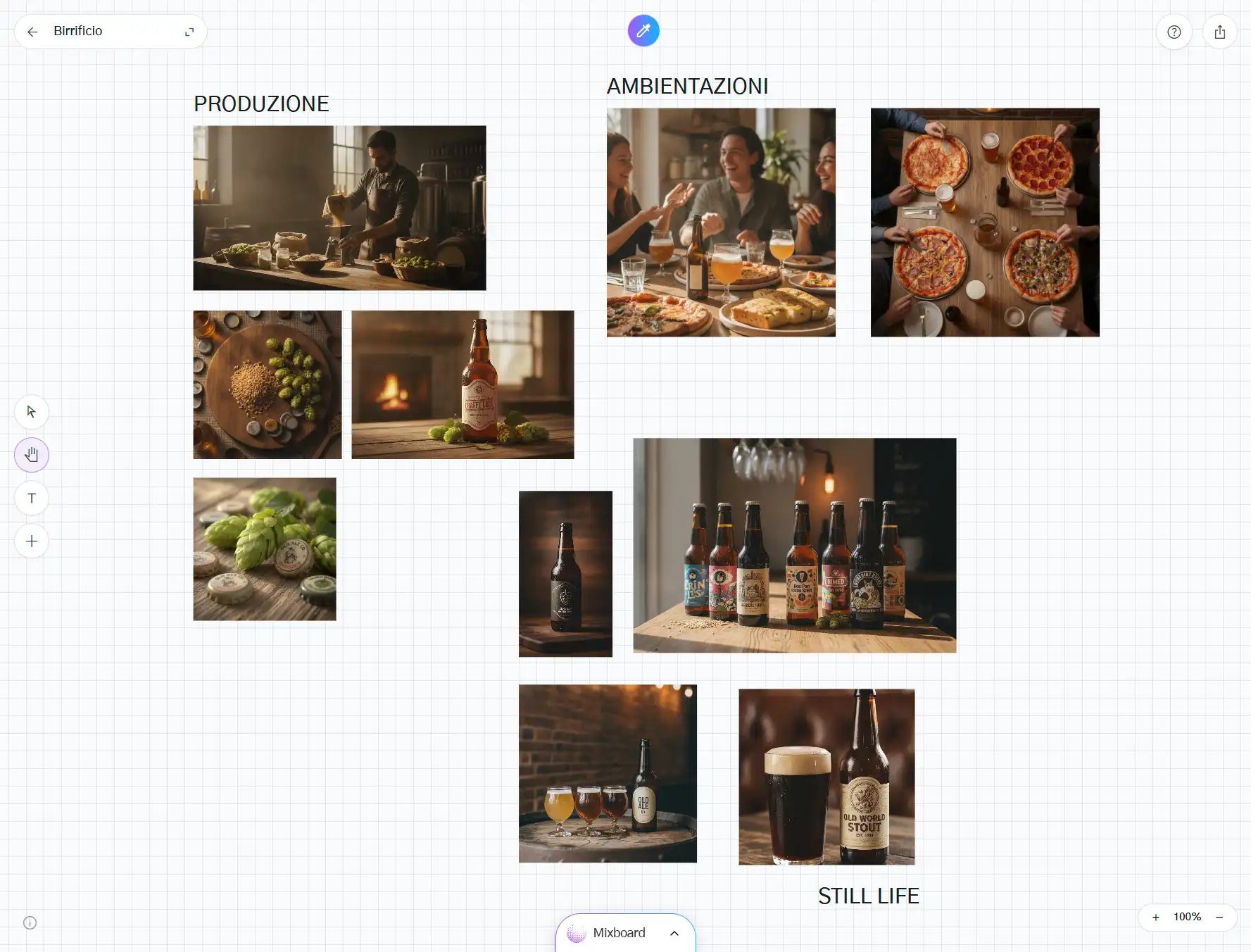 mood board concept per birrificio mood board concept per birrificio